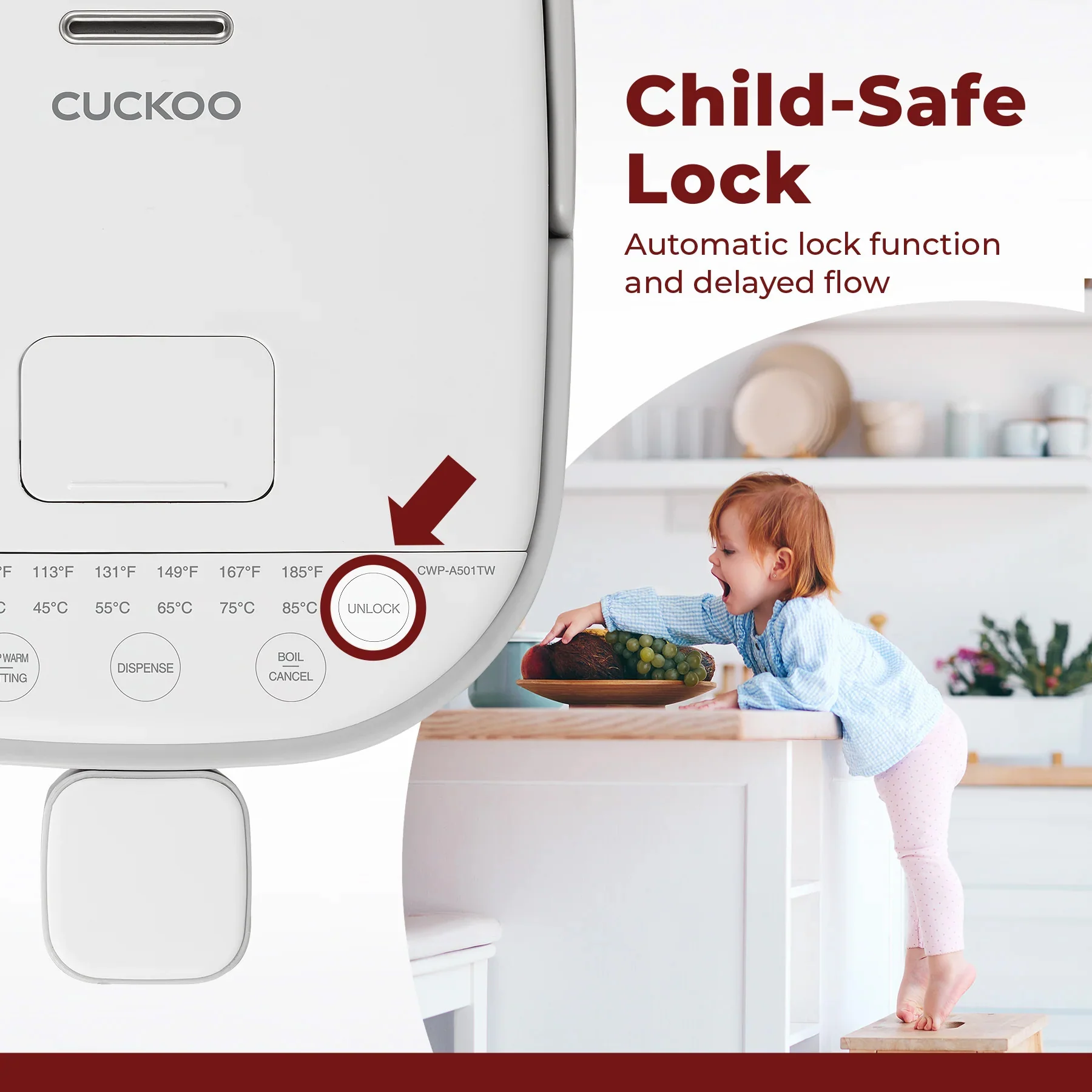 CUCKOO Automatic Hot Water Dispenser & Warmer (CWP-A501TW) - Image 6